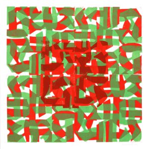 Gebrochen | Linoldruck | 42×42 | 2024