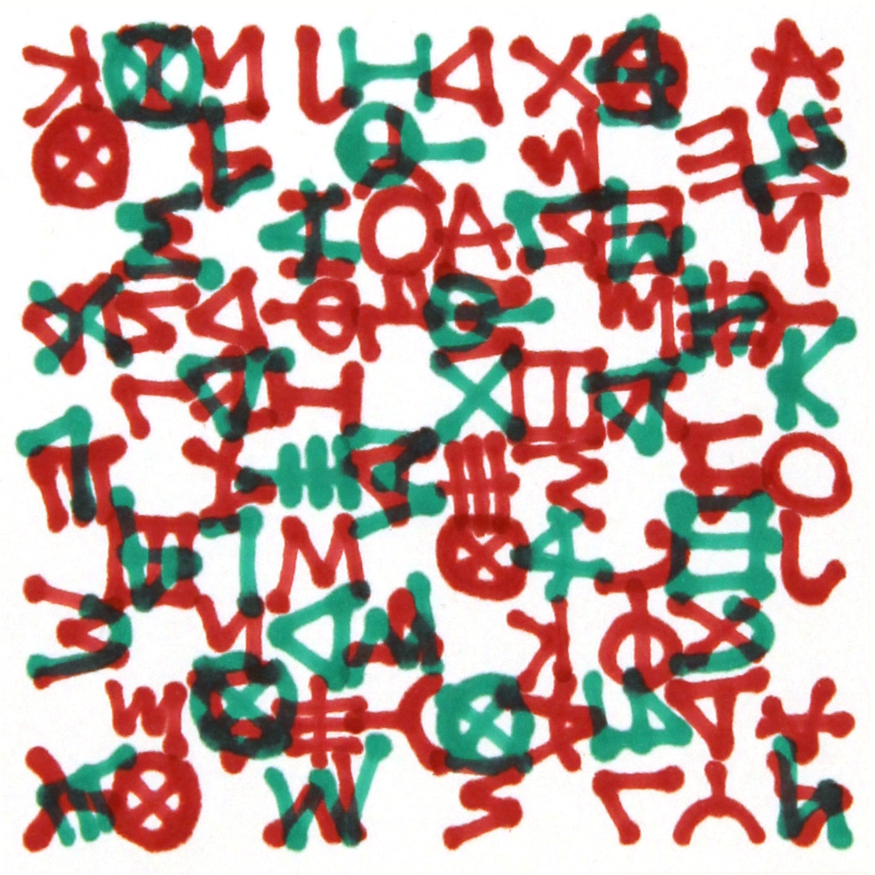 Phönizisch Grid bunt2 quadrat