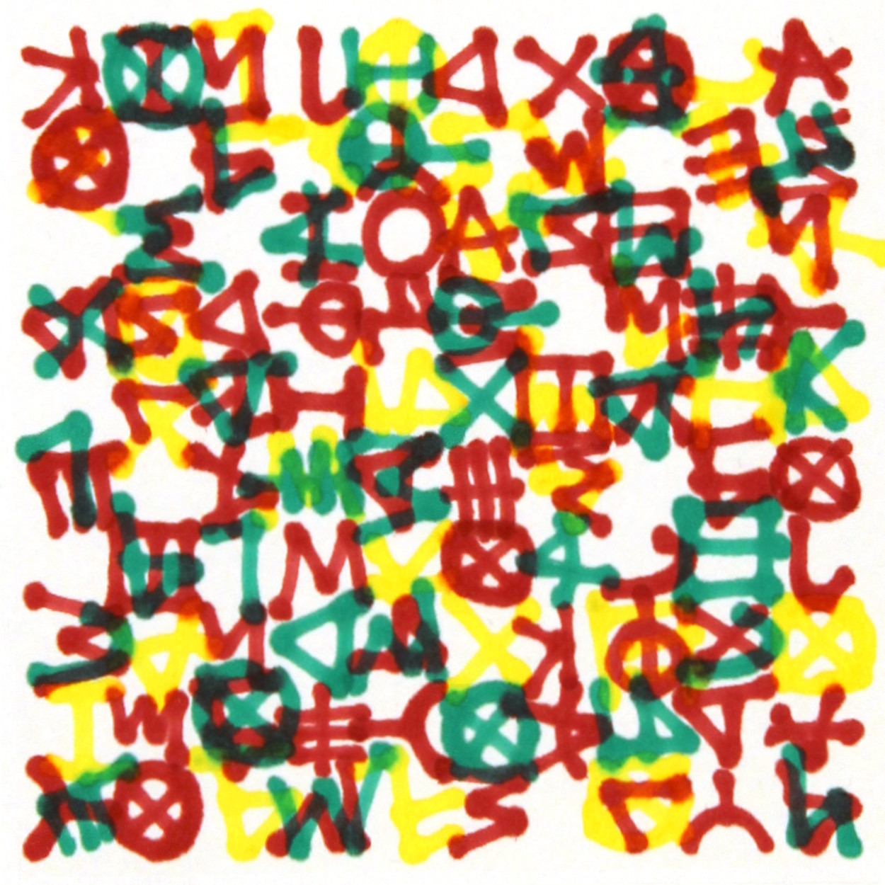 Phönizisch Grid bunt3 quadrat